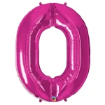 34 Inch (86 cm) Qualatex Numbers Magenta folie ballonnen