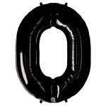 34 Inch (86 cm) Qualatex Numbers Onyx Black folie ballonnen