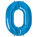 34 Inch (86 cm) Qualatex Numbers Sapphire Blue folie ballonnen