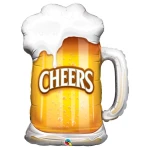 35 Inch (89 cm) Qualatex Cheers! Beer Mug folie ballon