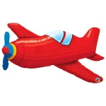 36 Inch (91 cm) Qualatex Red Vintage Airplane folie ballon