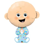 38 Inch (96 cm) Qualatex Baby Boy - Light Skin Tone folie ballon