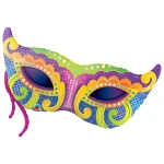 38 Inch (96 cm) Qualatex Mardi Gras Mask folie ballon