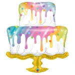 39 Inch (99 cm) Qualatex Rainbow Drip Cake folie ballon