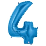 40 Inch (102 cm) Betallic Numbers Blue folie ballonnen
