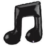 40 Inch (102 cm) Grabo Music Note Double Black folie ballon