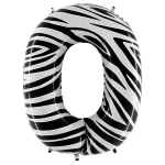 40 Inch (102 cm) Grabo Numbers Zebraloons folie ballonnen