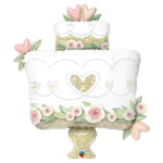 41 Inch (104 cm) Qualatex Glitter Gold Wedding Cake folie ballon