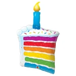 42 Inch (106 cm) Qualatex Rainbow Cake & Candle folie ballon