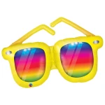 42 Inch (106 cm) Qualatex Rainbow Striped Glasses folie ballon