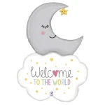 42 Inch (107 cm) Grabo Welcome Baby Moon folie ballon