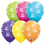 5 Inch (13 cm) Qualatex Happy Birthday ballonnen