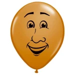 5 Inch (13 cm) Qualatex Mocha Brown Man's Face ballonnen