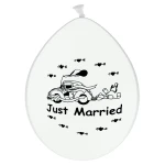 B95 (28 cm) De Ballonnerie Just Married kopdruk latex ballonnen