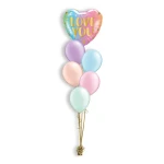 Ballonboeket Love You Pastel Ombre & Hearts (#97433)
