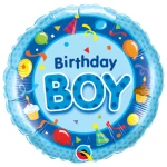 18 Inch (46 cm) Qualatex Blue Kids Birthday folie ballonnen