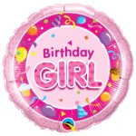 18 Inch (46 cm) Qualatex Pink Kids Birthday folie ballonnen
