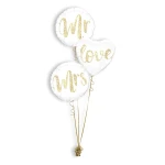 Folieballonboeket Mr. Love Mrs. (#57313, #57322, #57316)