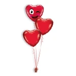Folieballonboeket Smiley Wink Heart (#78549)