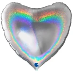 36 inch (91 cm) Grabo Heart Glitter Holographic folie ballonnen