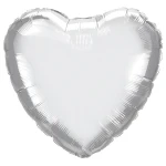 18 inch (46 cm) Qualatex Heart Chrome folie ballonnen