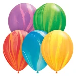 11 inch (28 cm) Qualatex marmer Assortiment SuperAgate latex ballonnen